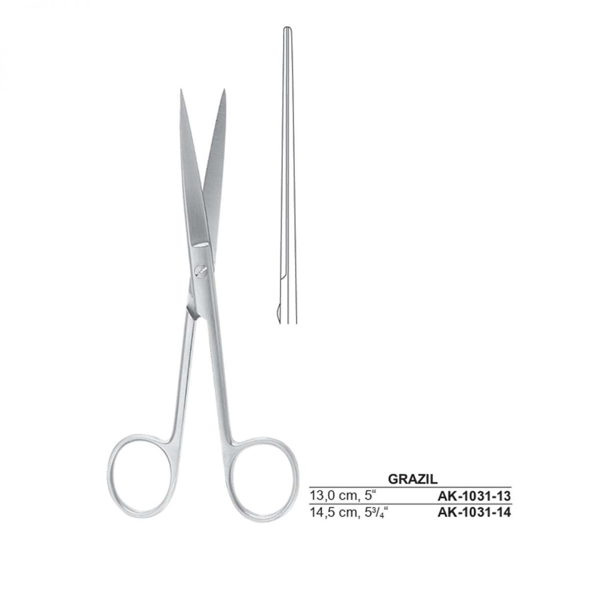 Grazil Dissecting Scissor Sharp Str