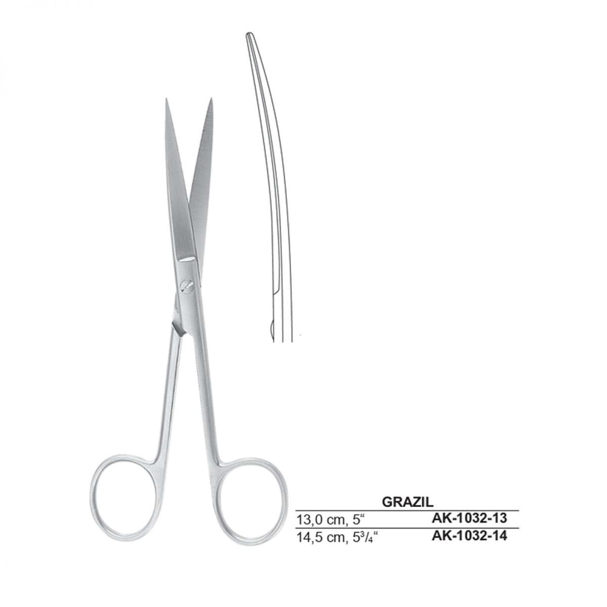 Grazil Dissecting Scissor Sharp Cvd