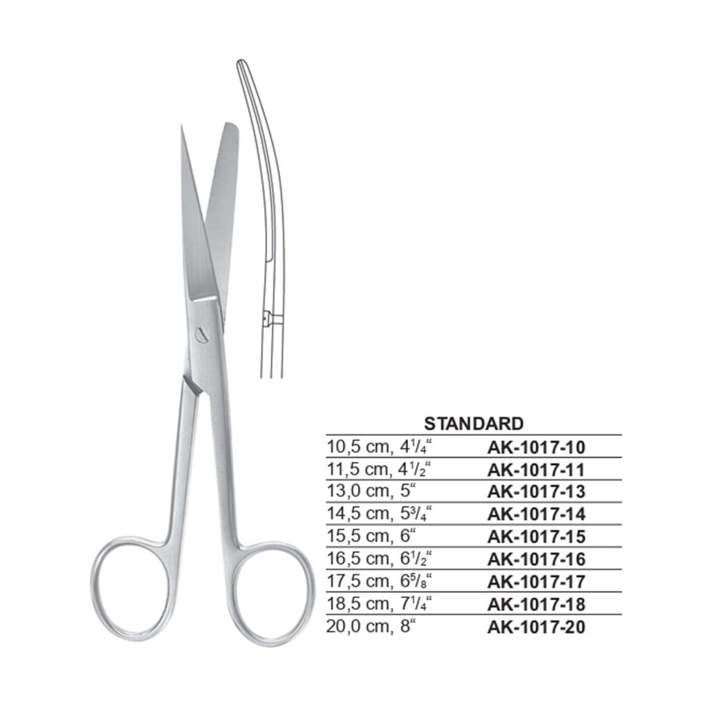 Operating Scissors Curved SharpBlunt Akhyar Surgical