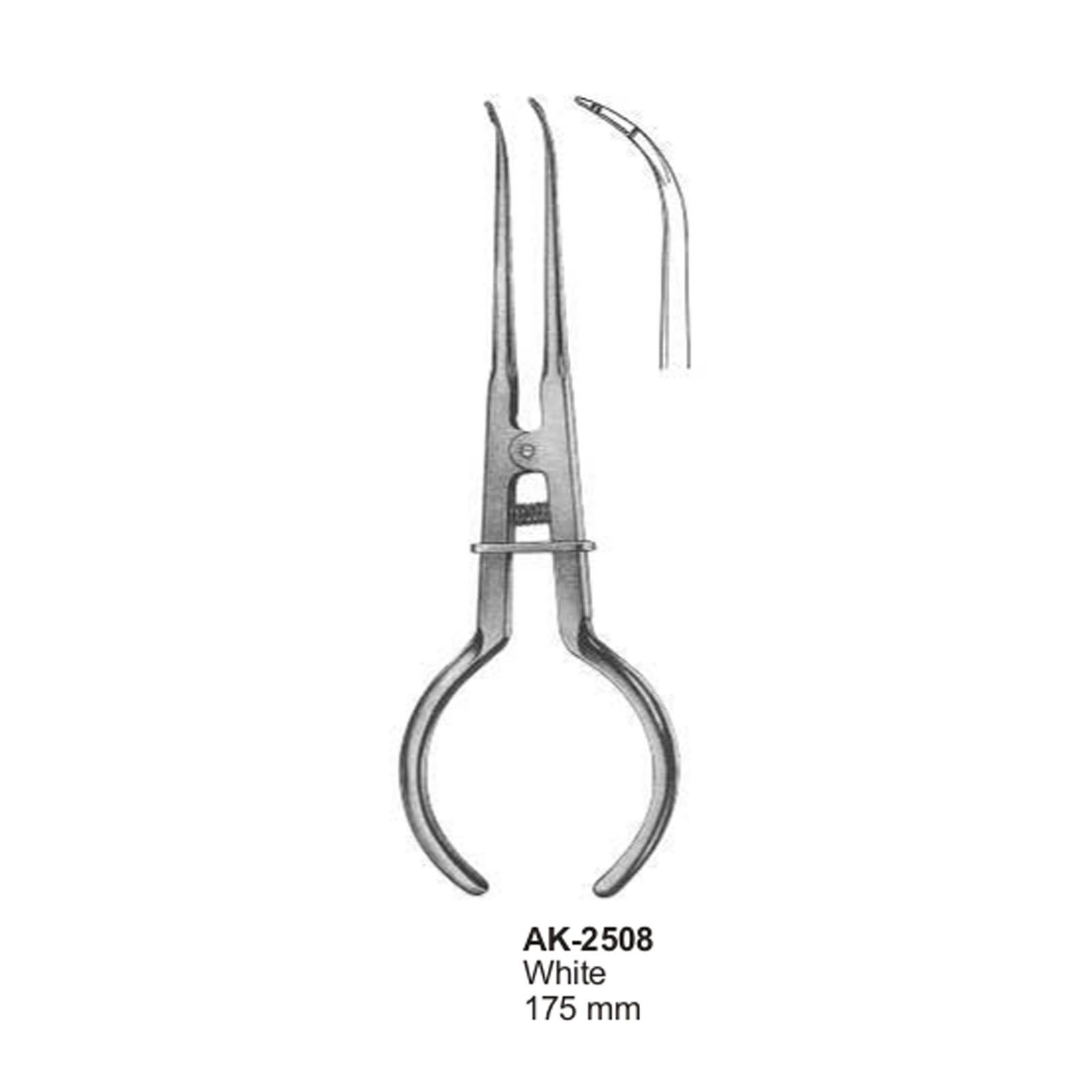 White Rubber Dam Clamp Forceps Akhyar Surgical