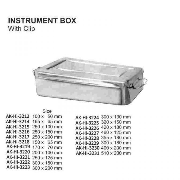 INSTRUMENT BOX With Clip Akhyar Surgical