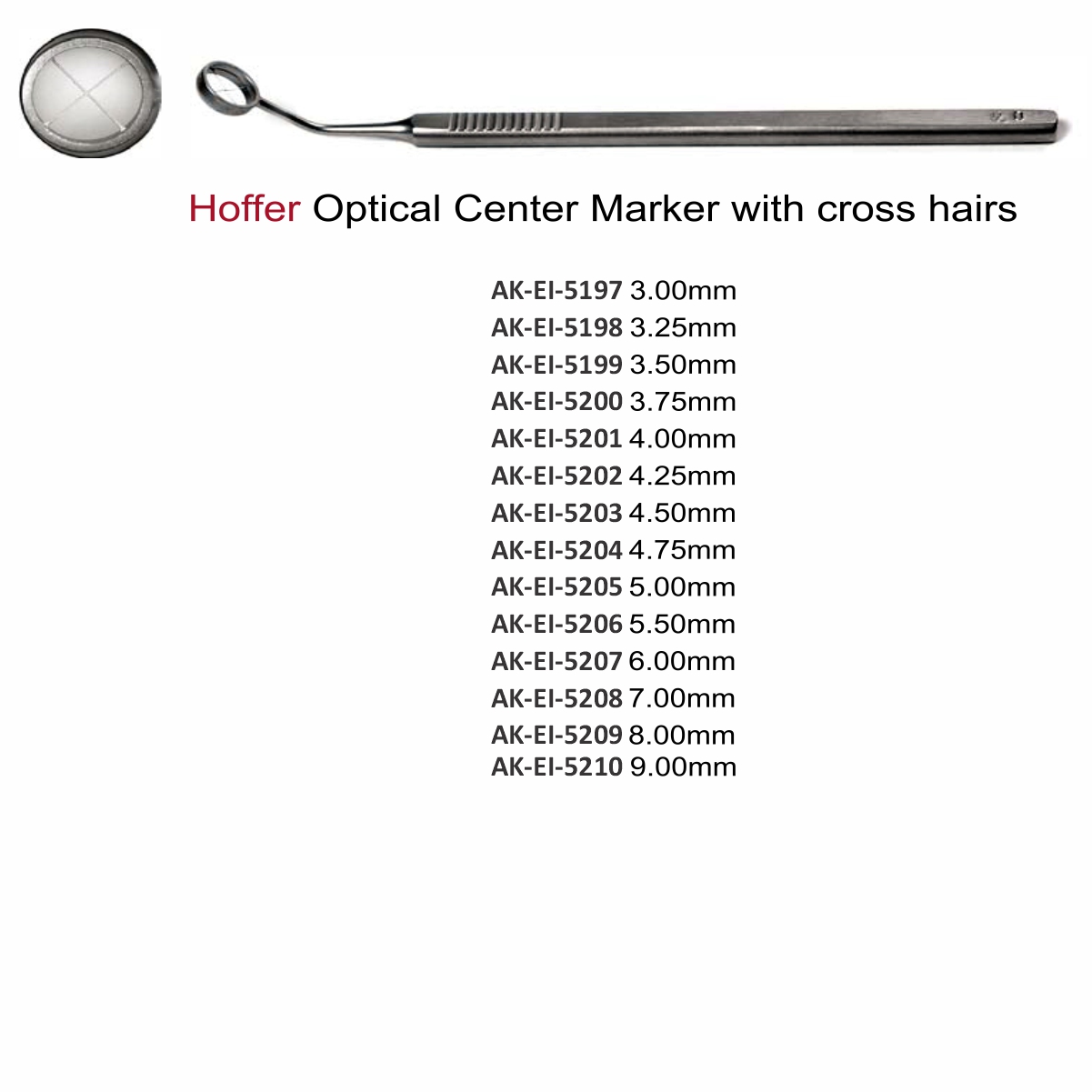 Hoffer Optical Center Marker