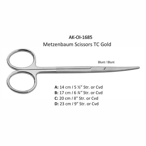 Metzenbaum Scissors TC Gold