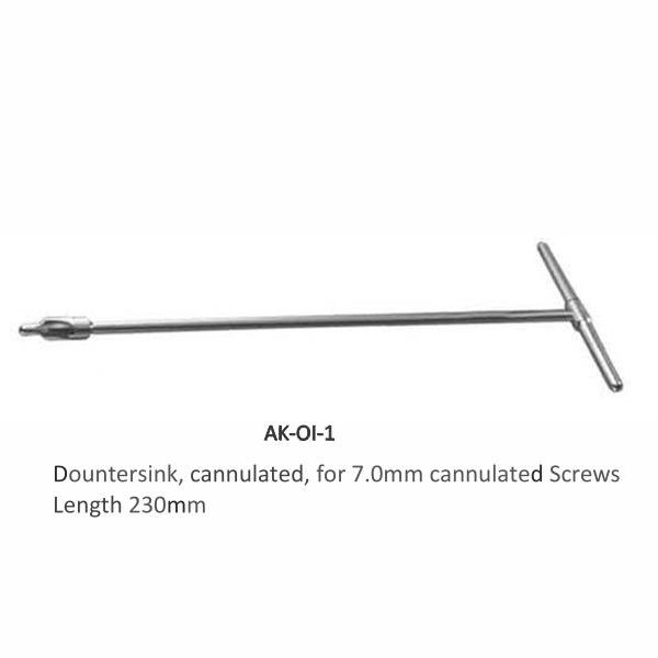 Dountersink cannulated https://www.aksurgicalpro.com/product/dountersink-cannulated/ 0 done Dountersink cannulated - Orthopedic Instrument - AK Surgical Dountersink Cannulated screws orthopedic. $10.00 - $30.00/Piece. 10.0 Pieces(Min. Order). Add to Favorites. Handle with mini quick coupling.