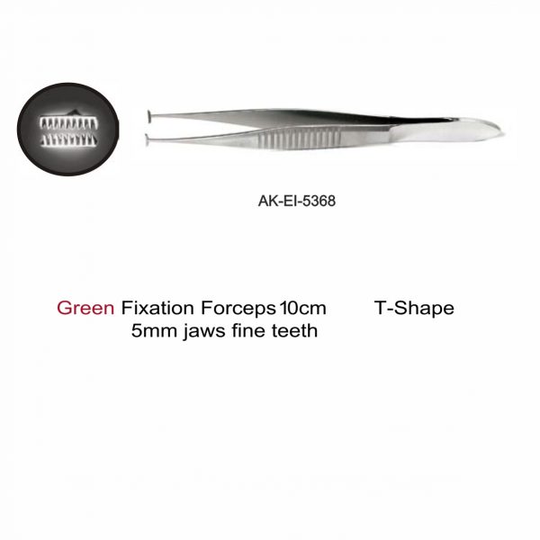 Green Fixation Forceps